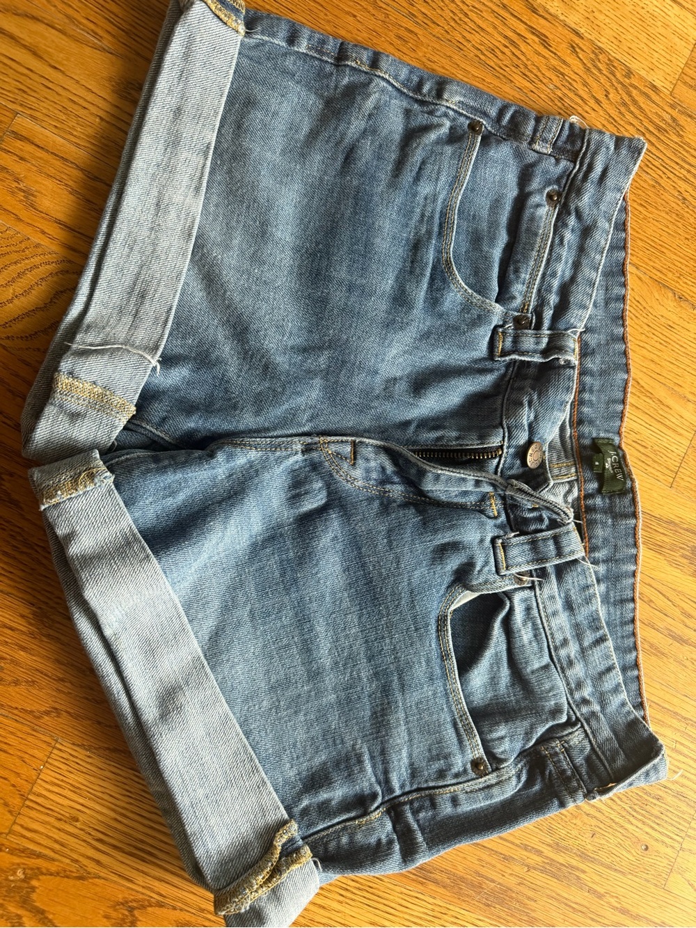 J. Crew Medium Blue Denim Roll-Cuff Women's Shorts